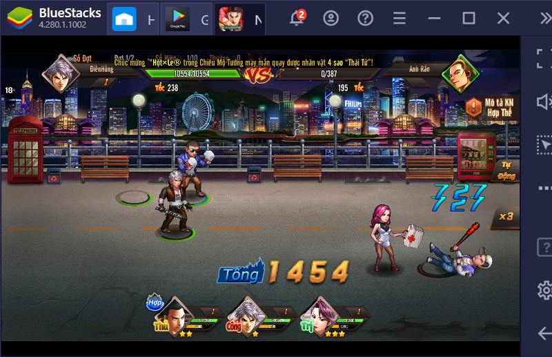 Giao diện trong game Người Trong Giang Hồ trên máy tính